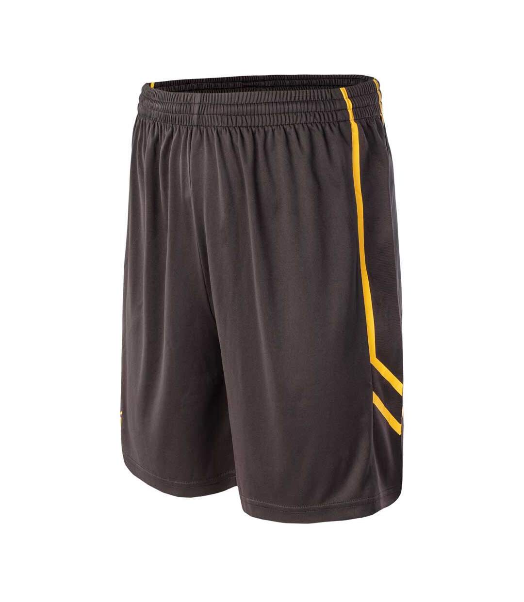 Short Motif/style Logo Dunkey Homme Noir Jaune Huari-3