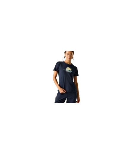 T-shirt Motif/style Posture De Yoga Tranquility Femme Bleu Marine Dare 2B
