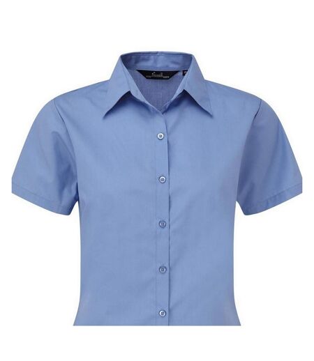 Chemisier À Manches Courtes Femme Bleu Classique Premier