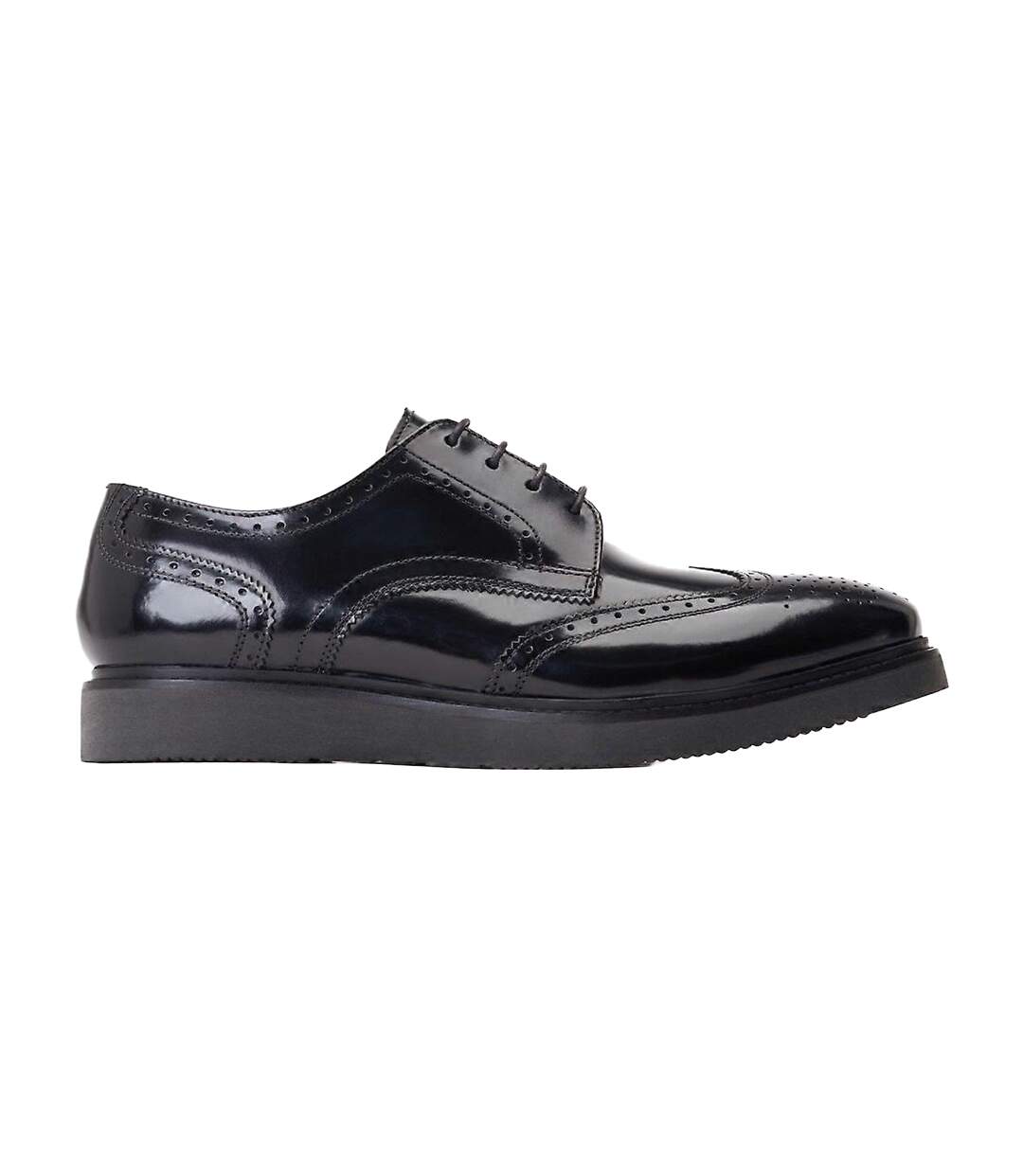 Chaussures brogues joe homme noir Base London-3