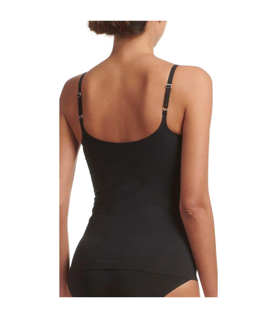 Womens/ladies Sleeveless Everyday Vest Top Black Wolford-3