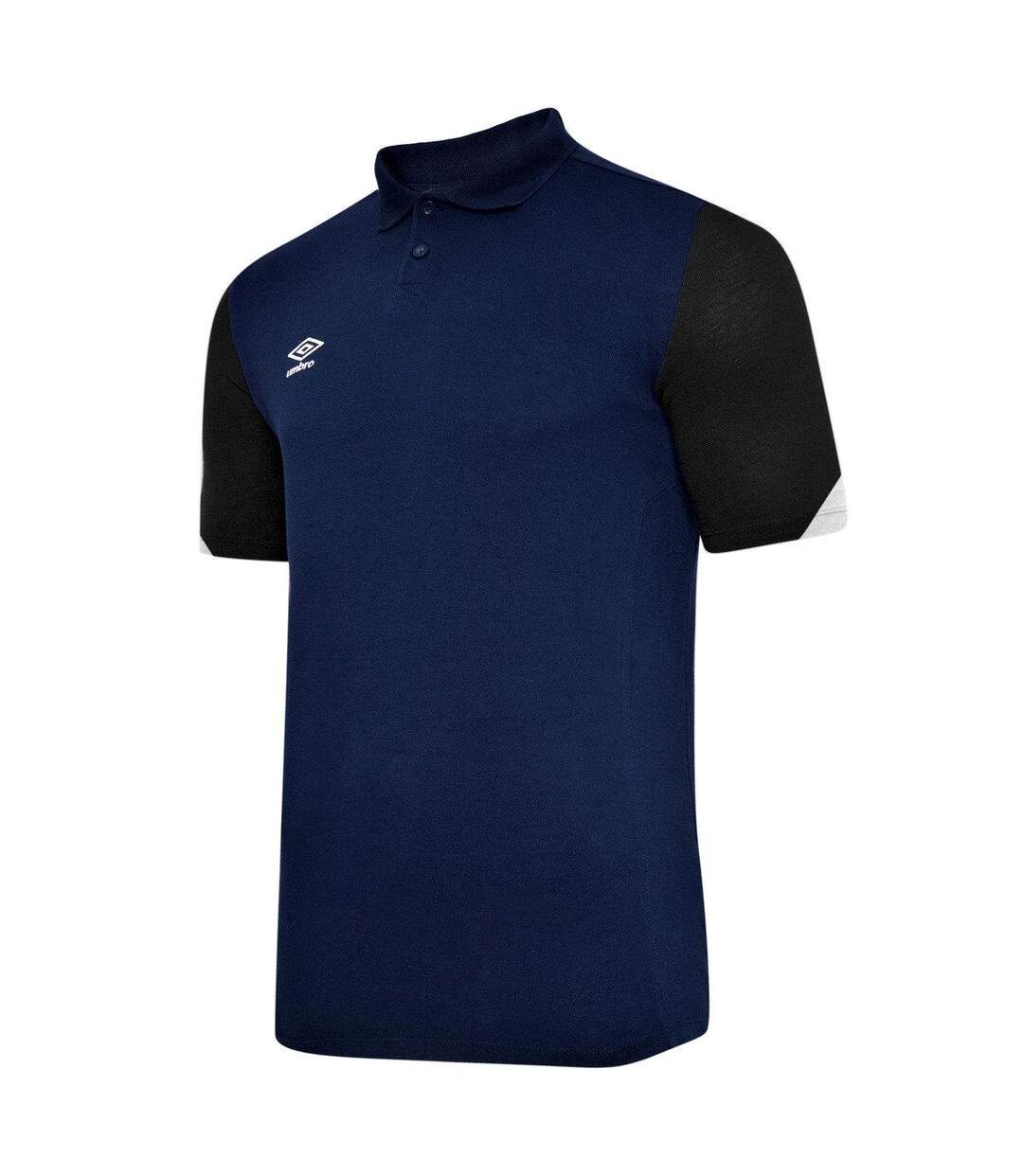 Mens total training polo shirt black/white/carbon Umbro-3