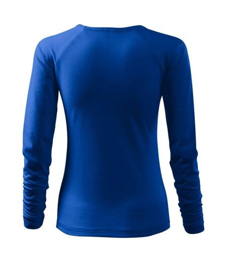 T-shirt Manches Longues Elegance Femme Bleu Roi Malfini