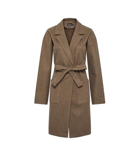 Manteau marron femme pieces jolene