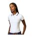 Asquith & Fox Womens/Ladies Classic Fit Tipped Polo (White/Navy) - UTRW6644