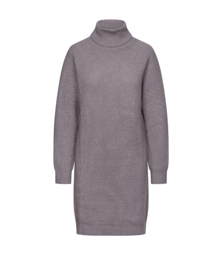Robe Pull Unie Col Roulé Mattia Femme Gris Chiné Trespass