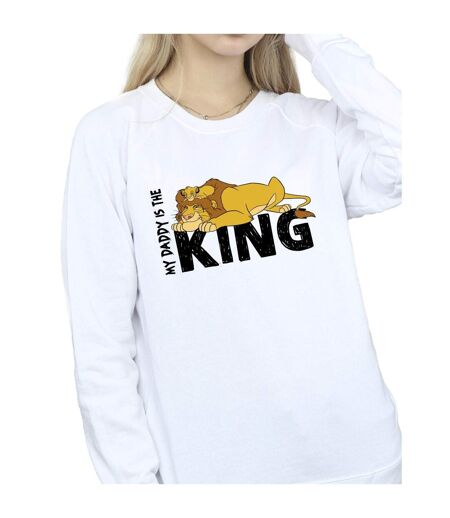 Disney Sweat-shirt Womens/Ladies The Lion King Daddy Is King (Blanc) - UTBI22403