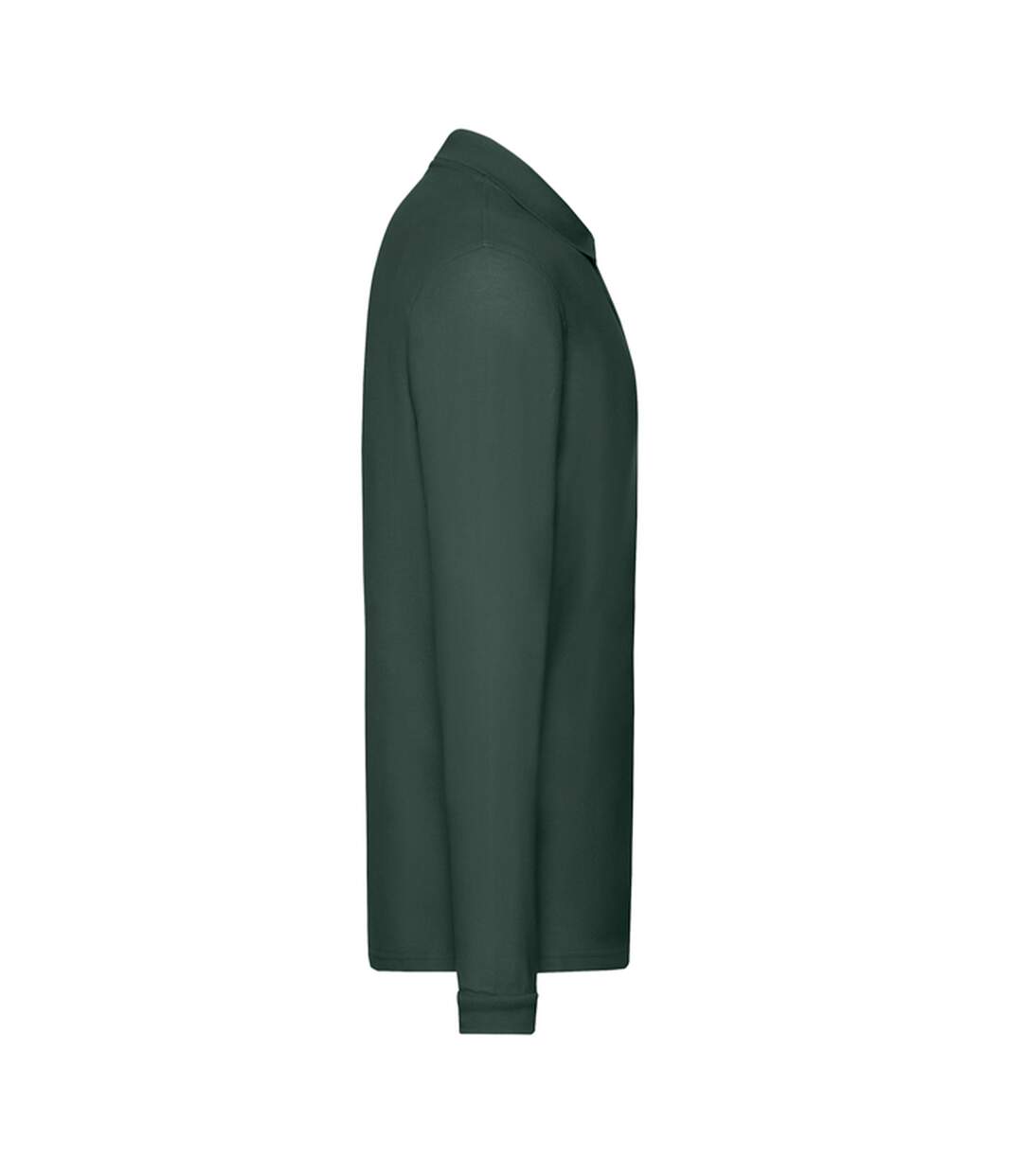 Mens Premium Long-sleeved Polo Shirt Forest Green Fruit Of The Loom-3