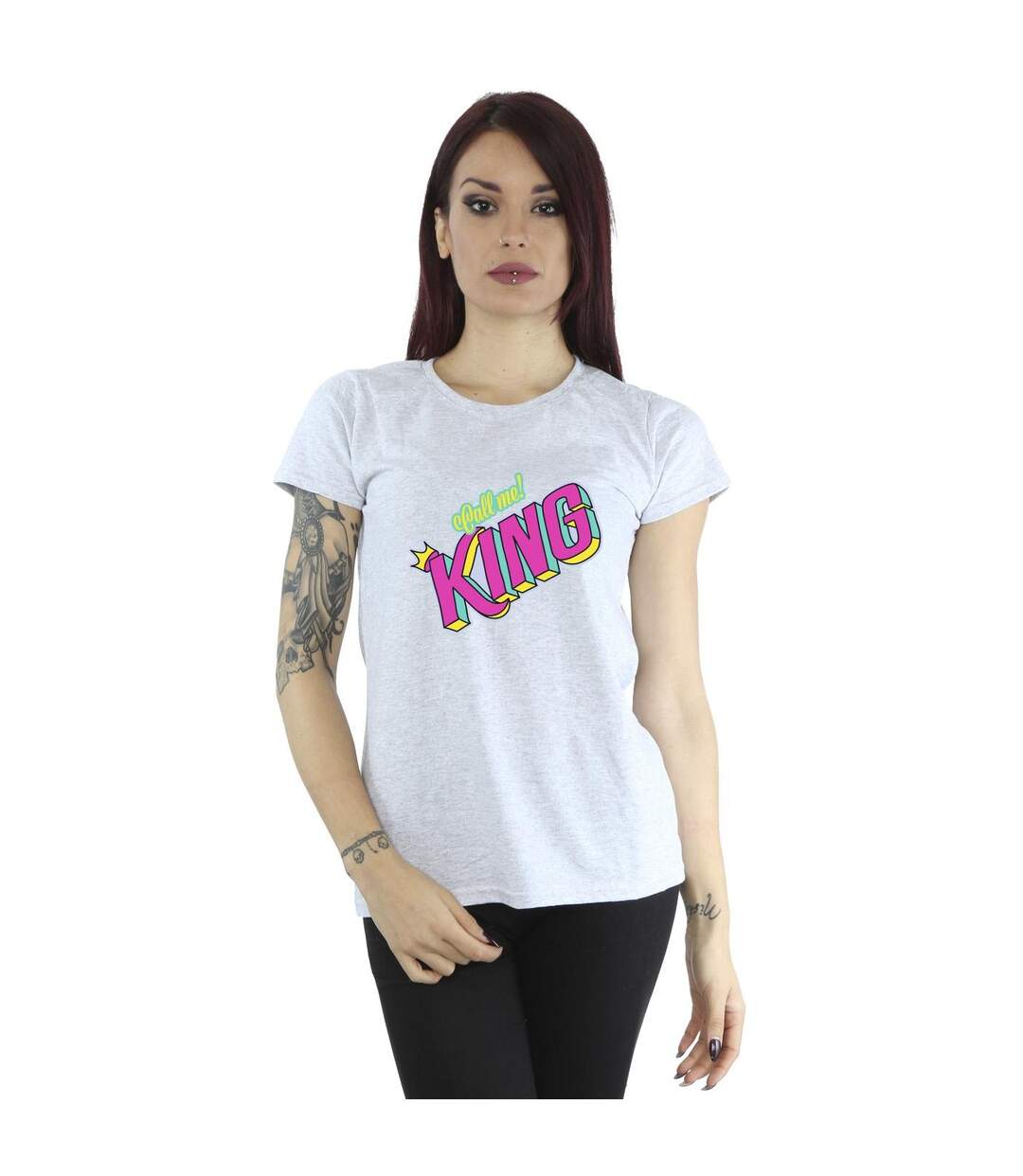 Disney T-shirt en coton classique Le Roi Lion Femme/Ladies (Gris sportif) - UTBI25306-2