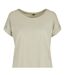 Womens/ladies Slub Long T-shirt Soft Salvia Build Your Brand-2