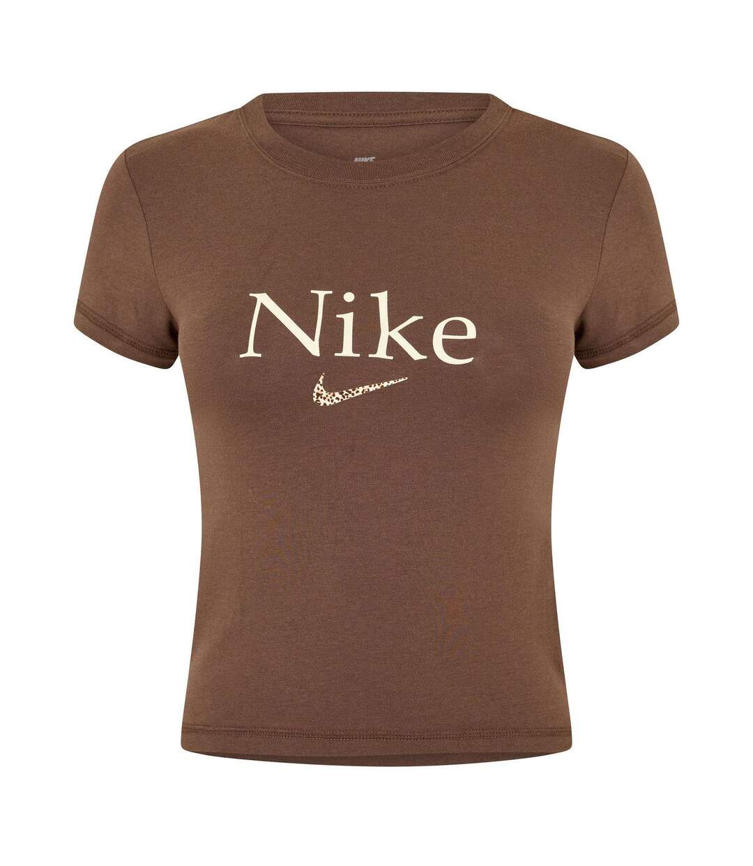 Womens/ladies Cropped T-shirt Brown Nike-1