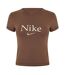 Womens/ladies Cropped T-shirt Brown Nike-1