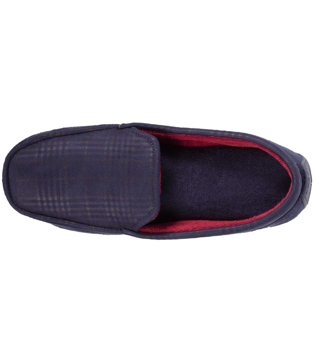 Isotoner Chaussons Mules homme carreaux