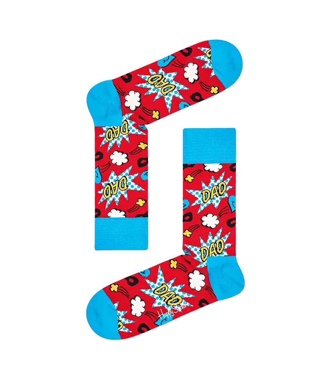 Comic Pattern Cotton Blend Dad Socks for Men & Women-2
