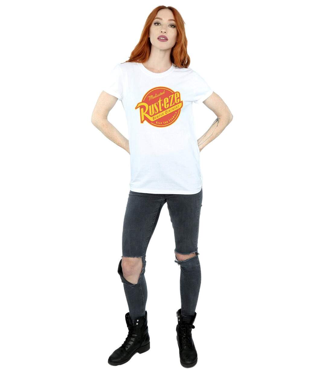 Disney - T-shirt CARS RUST-EZE LOGO - Femme (Blanc) - UTBI16050-4