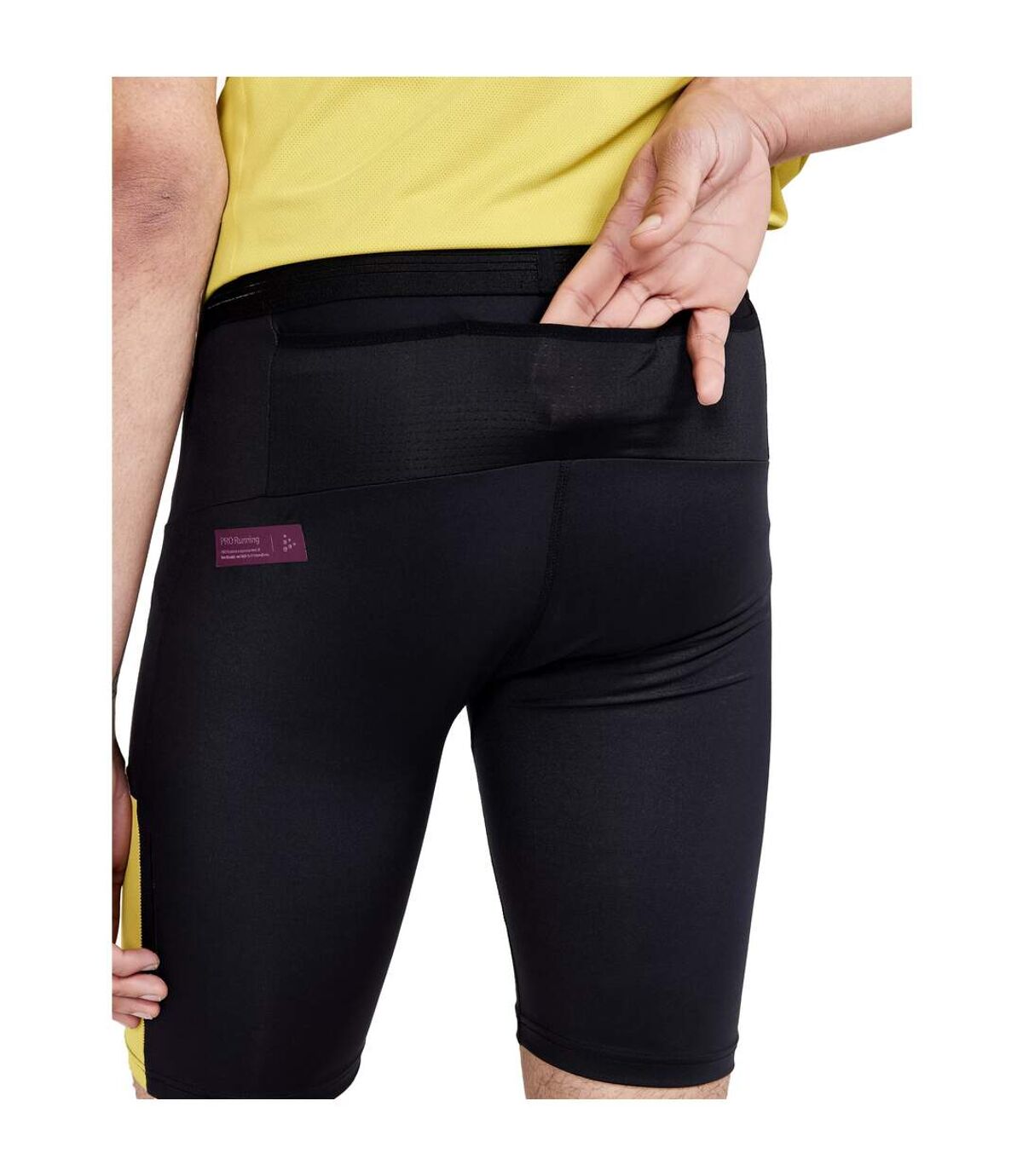 Craft - Short PRO HYPERVENT - Homme (Noir / Jaune) - UTUB899