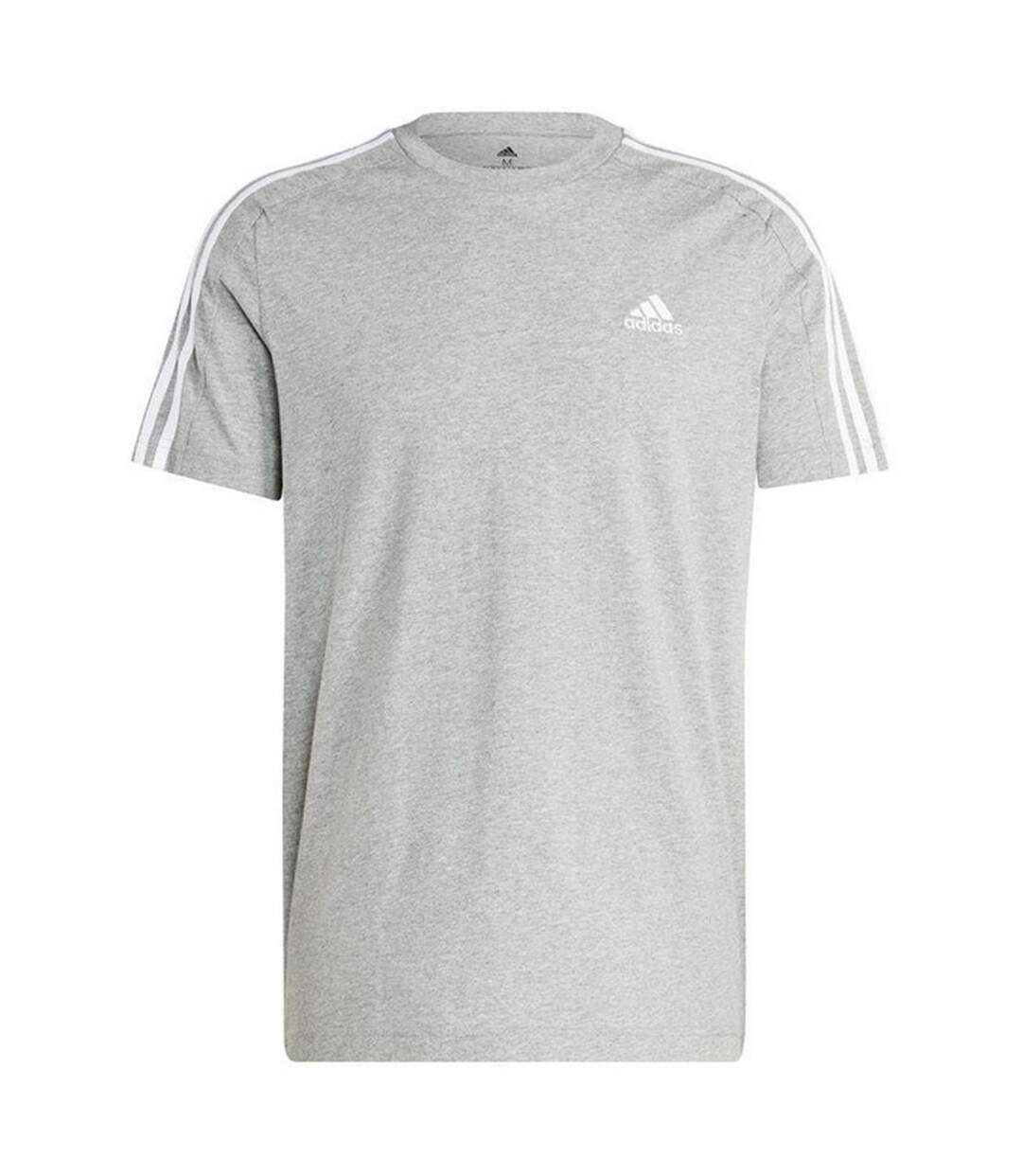 T-shirt Style 3 Rayures Essentials Homme Argenté Gris Adidas-2