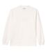 Mens Cotton Loose Long-sleeved T-shirt Cream Lacoste-2