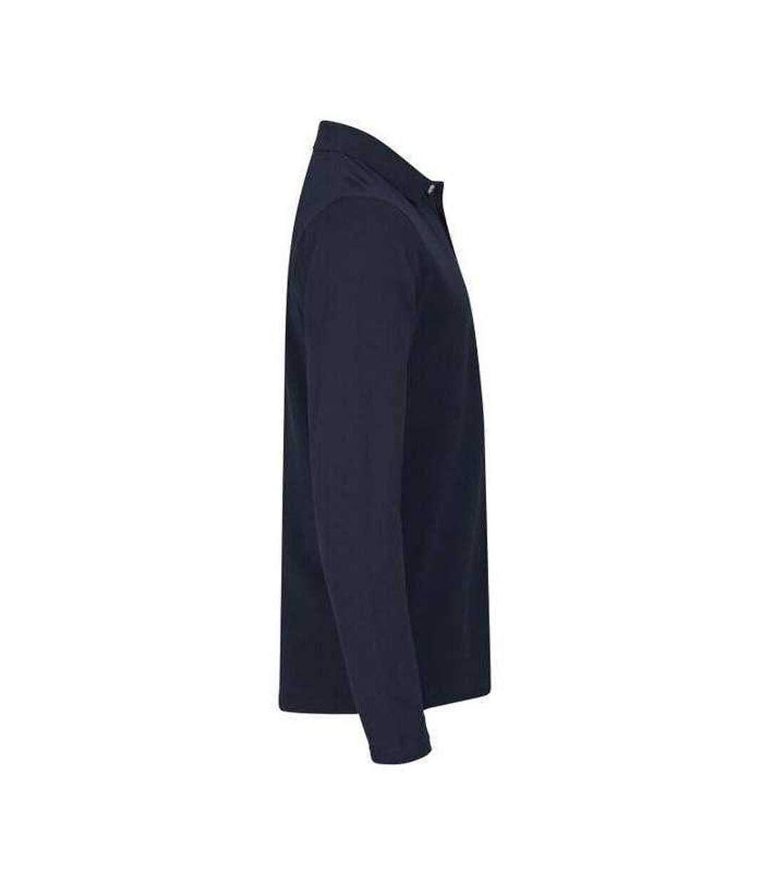 Polo Manches Longues Premium Homme Bleu Marine Foncé Clique-4