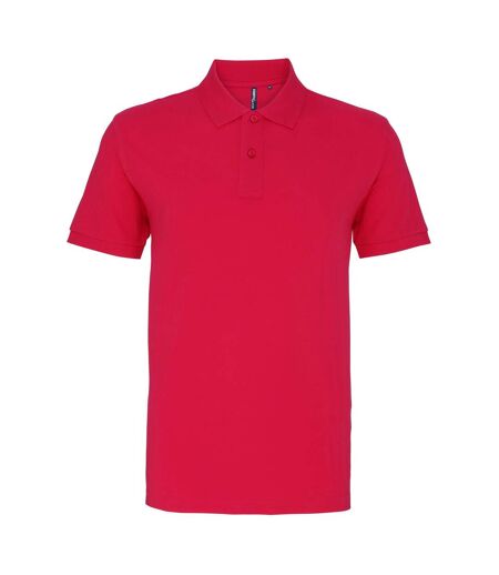 Asquith & Fox Mens Plain Short Sleeve Polo Shirt (Hot Pink)