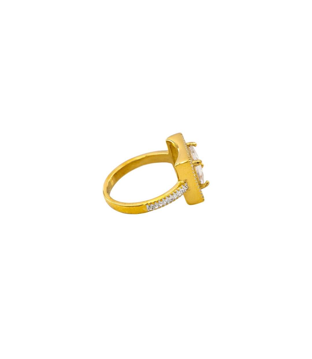 Votre Bague pour Femme en Acier Doré Ornée Zirconium-3