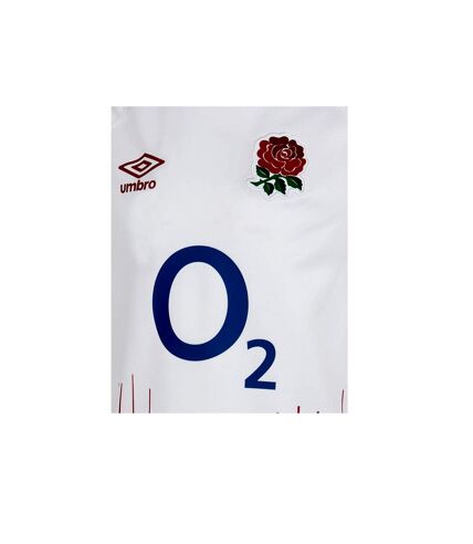 England Rugby Mens 22/23 Pro Umbro Home Jersey (White/Red/Blue)