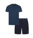 Mens Idris Crew Neck Short-sleeved Loungewear Set Dark Denim Lyle & Scott-1