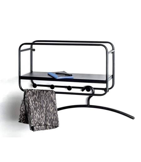 Patère Murale 4 Crochets Victoire 45cm Noir