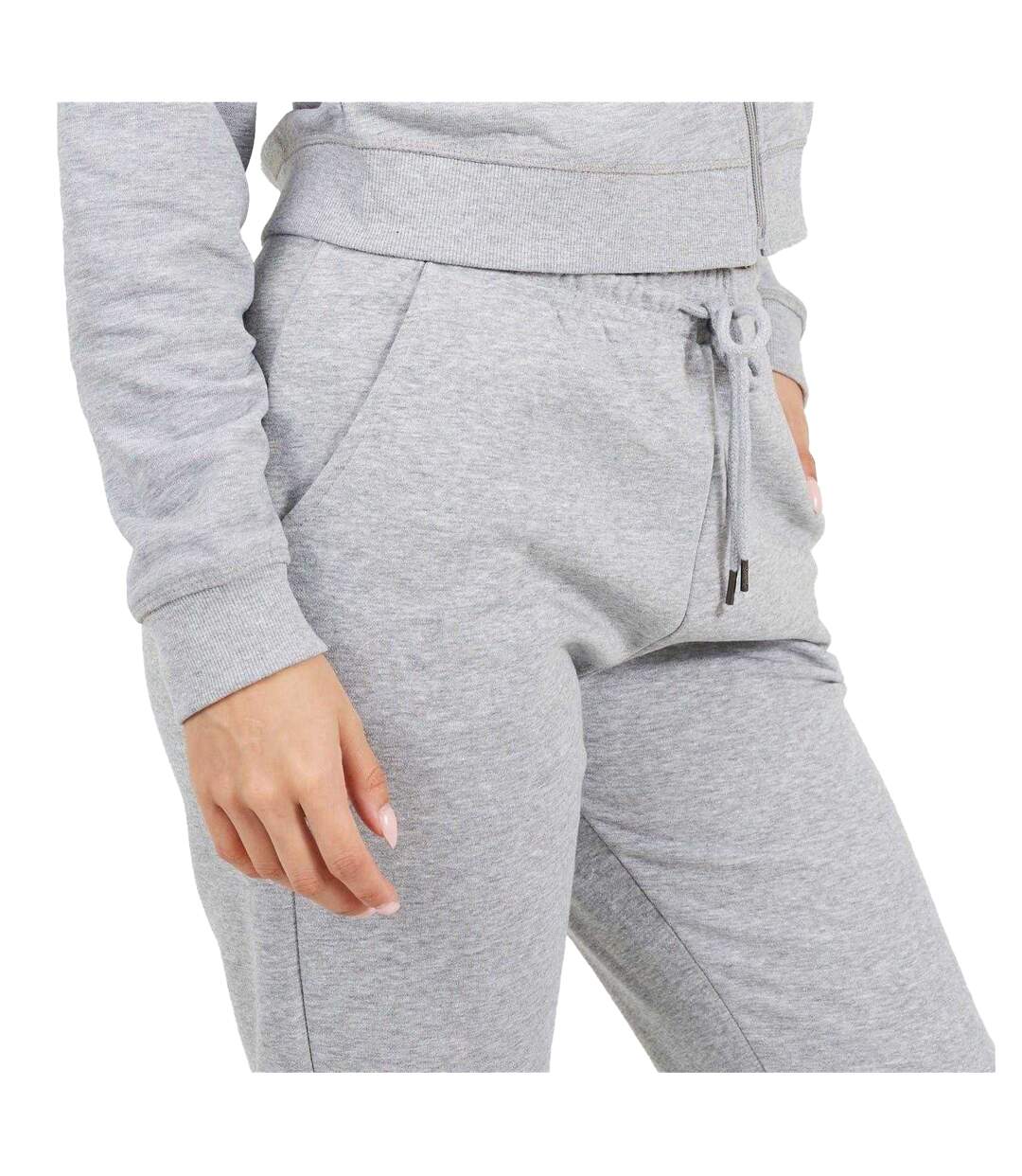Womens/ladies Slim Joggers Grey Marl Brave Soul-4