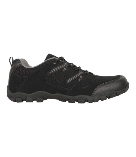 Mens outdoor iii suede walking shoes black Mountain Warehouse