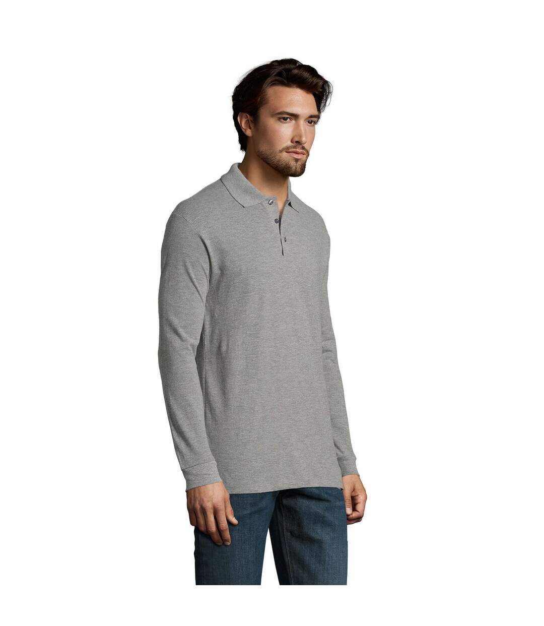 Polo Star Adulte Gris Chiné SOLS-1