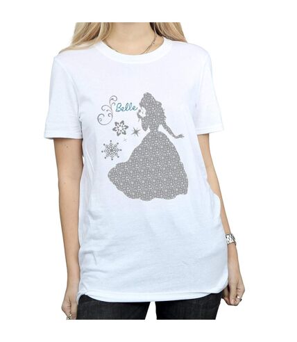 Disney Princess - T-shirt BELLE CHRISTMAS SILHOUETTE - Femme (Blanc) - UTBI42641
