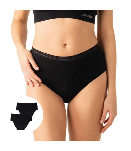 Lot de 2 culottes menstruelles taille haute femme Athena