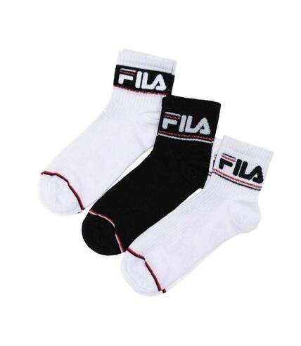 X3 Paires de Chaussettes Blanc/Noir Femme Fila - 35/38