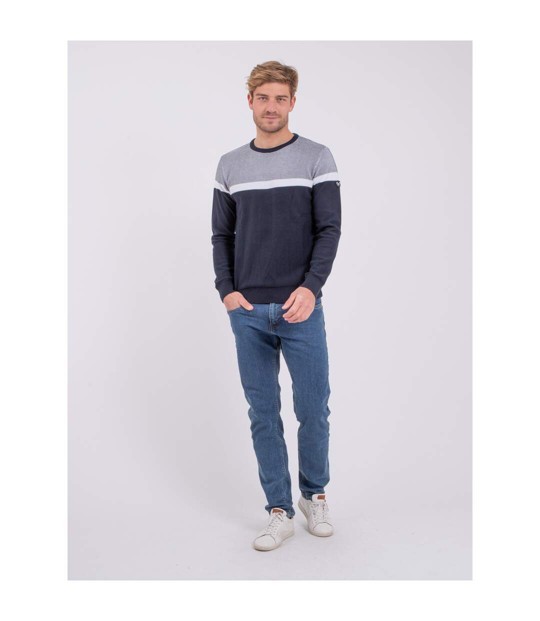 Pull col rond pur coton AGRISUD-4