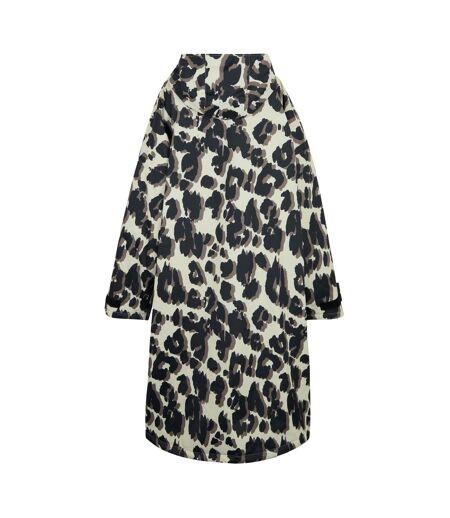 Unisex Adult Leopard Print Changing Robe Multicoloured Regatta