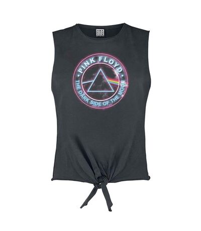 Amplified Womens/Ladies Neon Sign Pink Floyd Tank Top (Charcoal)