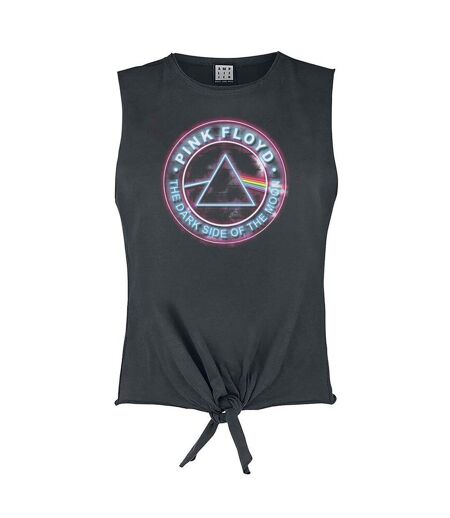Amplified Womens/Ladies Neon Sign Pink Floyd Tank Top (Charcoal) - UTGD764