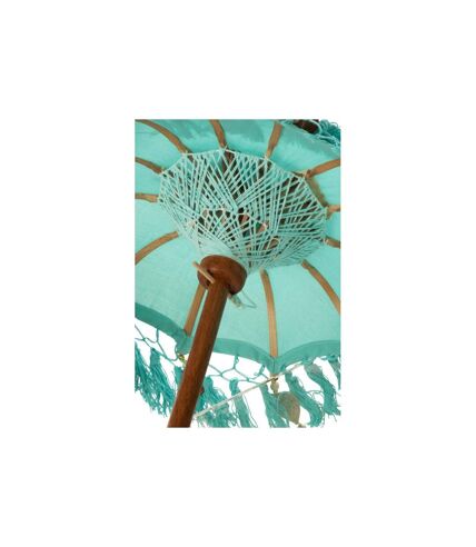 Parasol Déco Avec Pompons Dayu 85cm Bleu