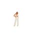 Womens/ladies Linen-look Wrap Around Sleeveless Crop Top Ivory Missy Empire-1
