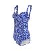 Womens/ladies sakari abstract tummy control one piece swimsuit brightest blue Regatta-3