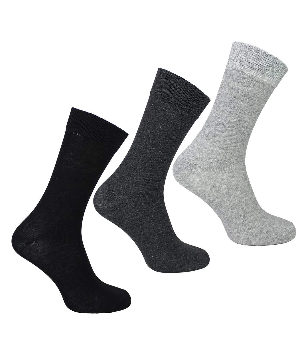 7 Pack Mens Classic Suit Socks - Soft Breathable Plain Dress Socks-3