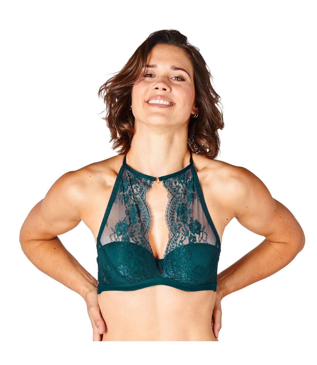 Soutien-gorge ampliforme coque moulée vert Tête à tête-3