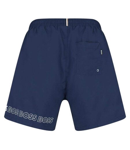 Short De Bain Motif/style Logo Homme Bleu Marine Foncé Boss