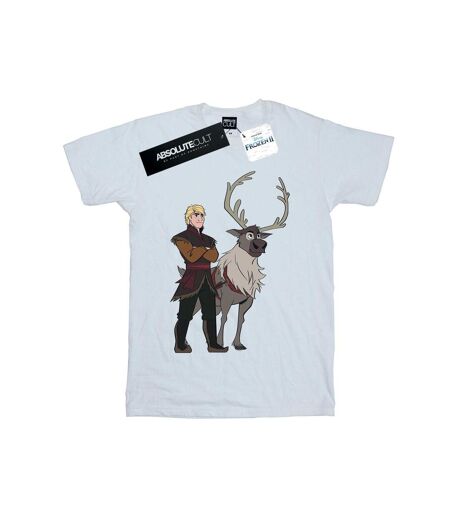 Disney - T-shirt FROZEN SVEN AND KRISTOFF - Femme (Blanc) - UTBI24464