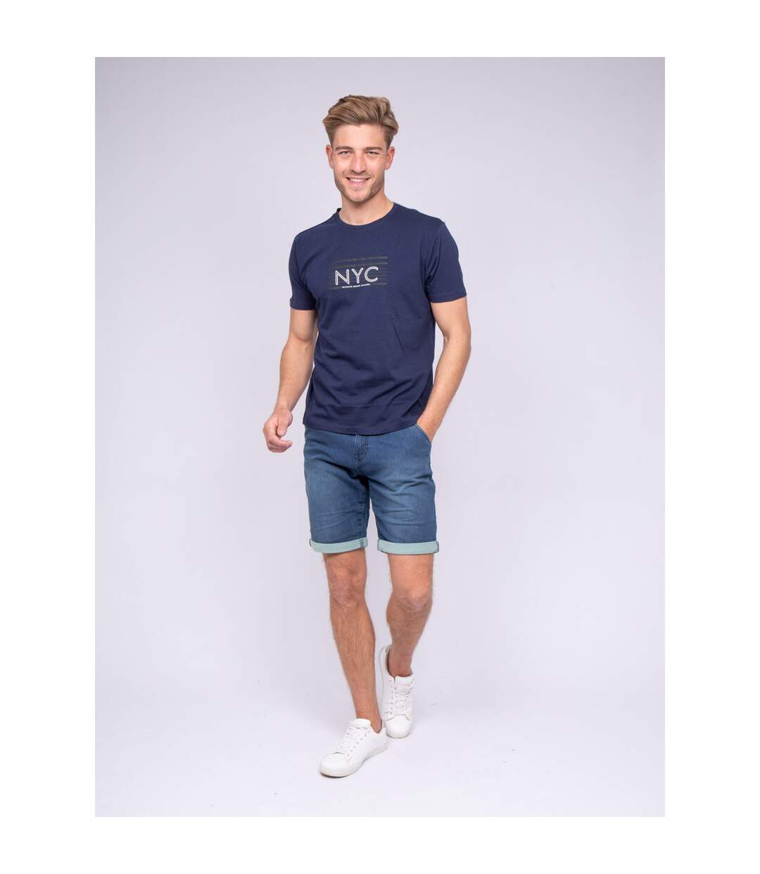 T-shirt col rond pur coton NARLO-4