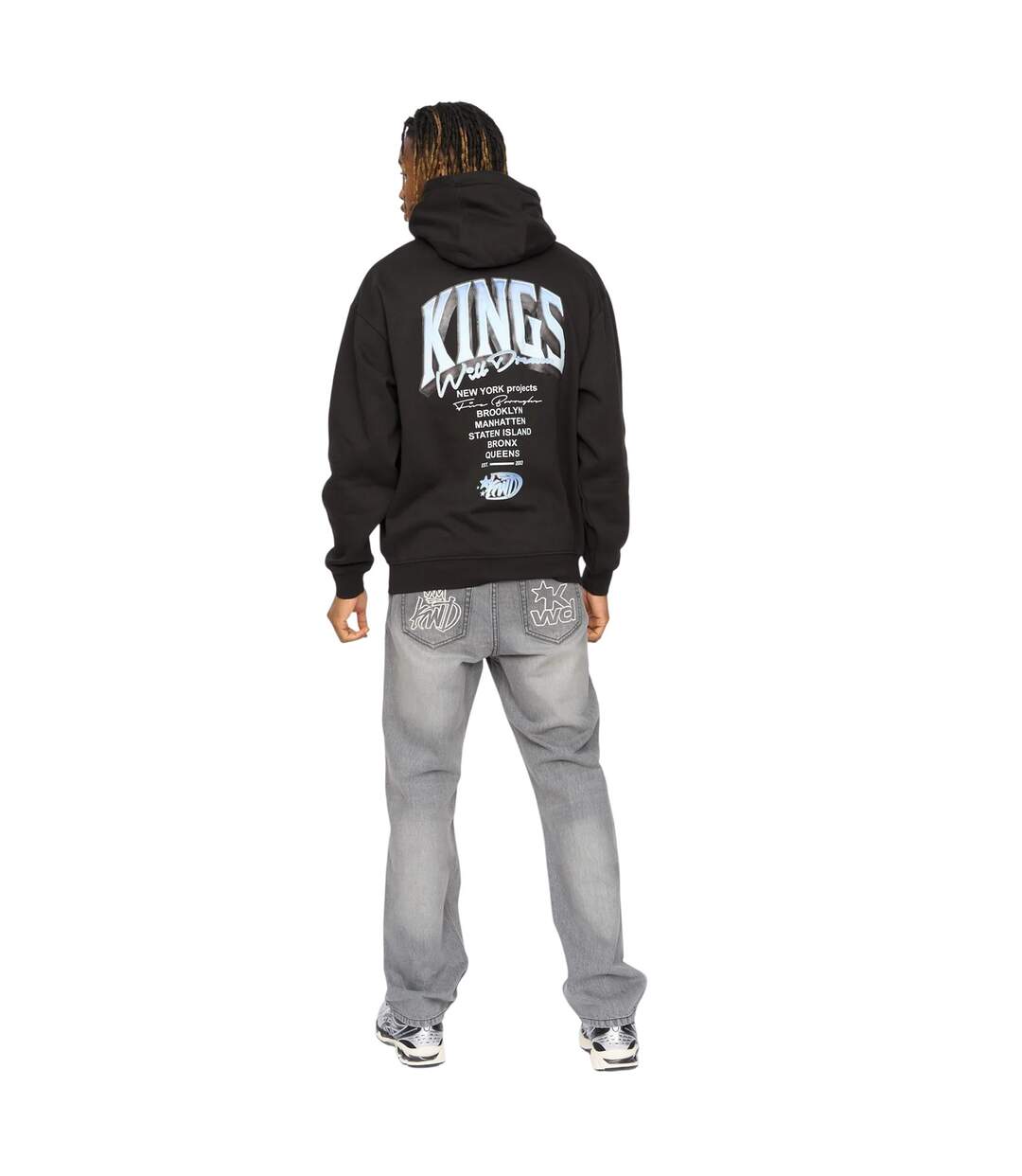Sweat À Capuche Kingteam Homme Noir Kings Will Dream-3