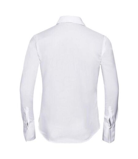 Collection Chemisier À Manches Longues Sans Repassage Femme Blanc Russell