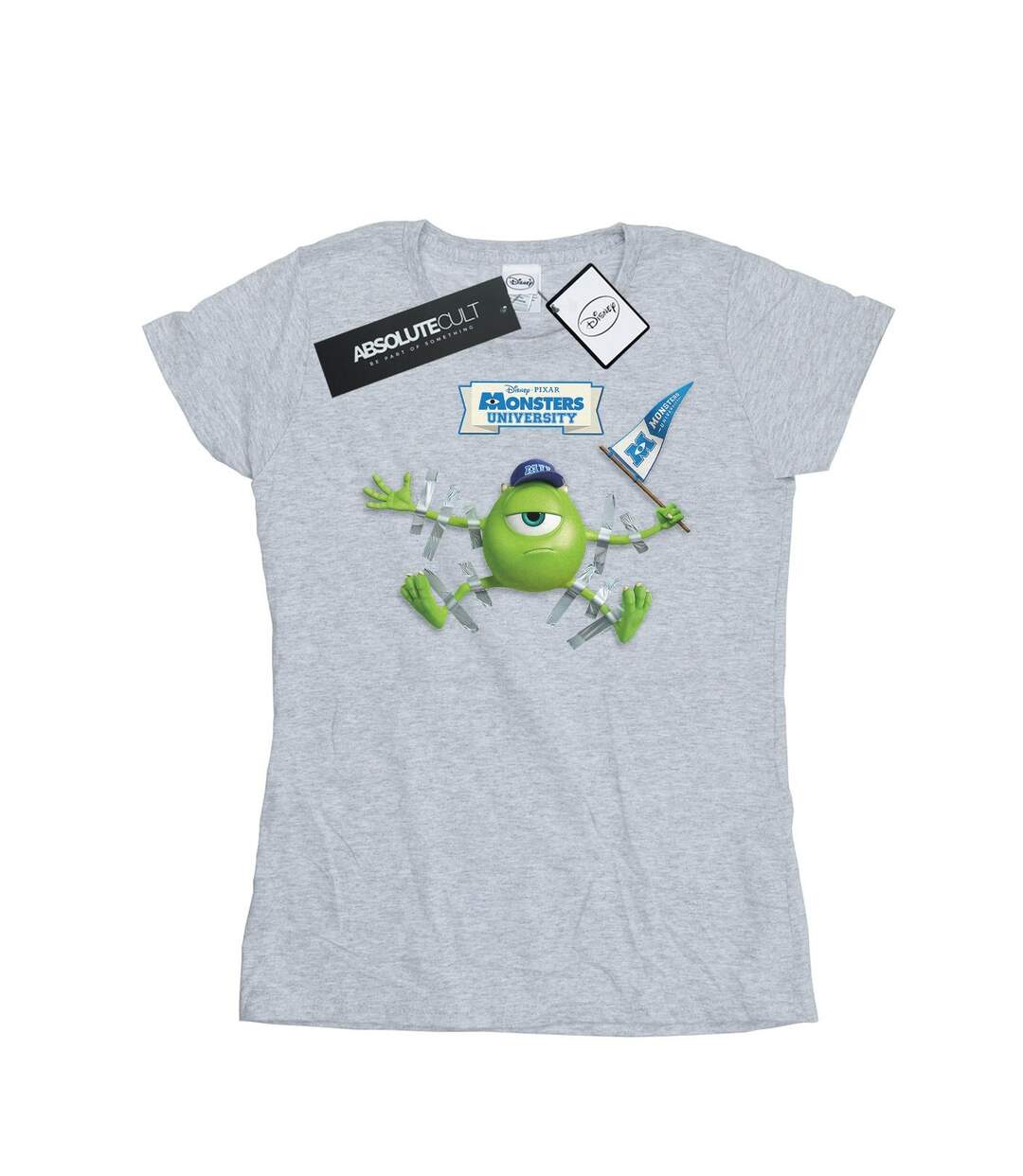 Disney - T-shirt MONSTERS UNIVERSITY TAPED MIKE - Femme (Gris chiné) - UTBI15404-1