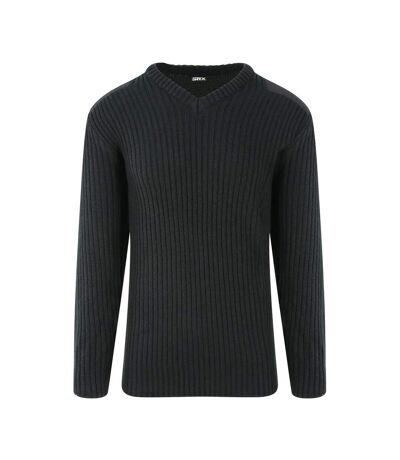 PRO RTX Mens Pro Acrylic Security V Neck Sweater (Black) - UTPC3624